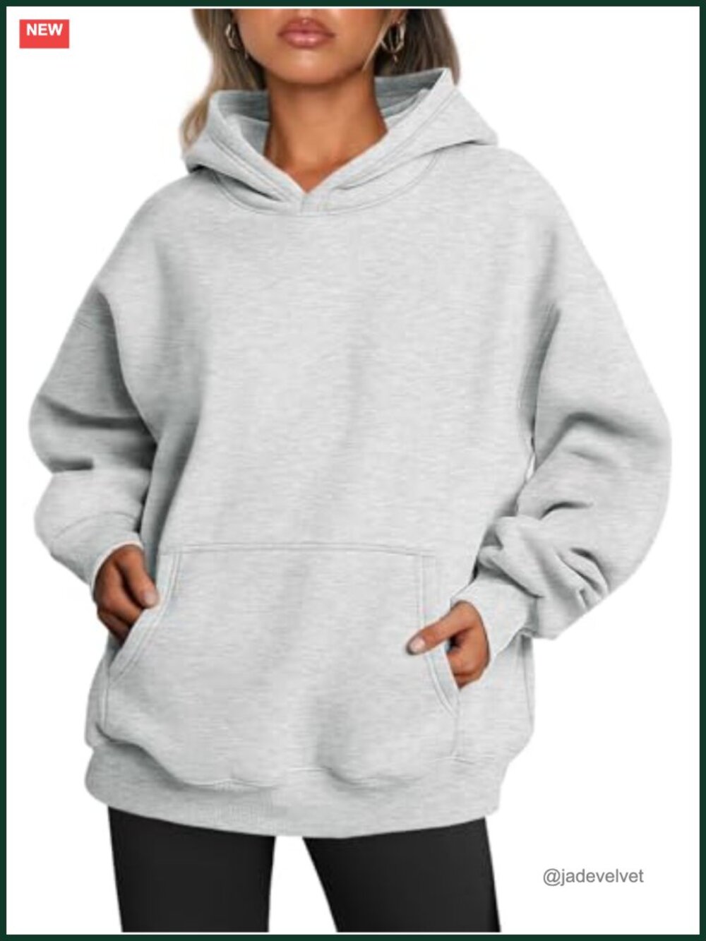 Oversized Hoodie Cotton Polyester Fleece Pullover Sweatshirt